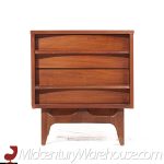 Young Manufacturing Mid Century Walnut Curved Nightstands - Pair