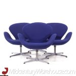 Arne Jacobsen for Fritz Hansen Mid Century Swan Chairs - Set of 4