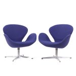 Arne Jacobsen for Fritz Hansen Mid Century Swan Chairs - Pair