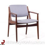 Arne Vodder for Sibast Elle and Ella Mid Century Teak Side and Captains Dining Chairs - Set of 6