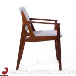 Arne Vodder for Sibast Elle and Ella Mid Century Teak Side and Captains Dining Chairs - Set of 6