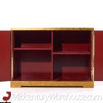 Barbara Barry for Baker Mid Century Gold Leaf Cabinet Credenza