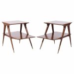 Carlo De Carli Style Mid Century End Tables - Pair