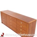 D Scan Captain Line Mid Century Danish Teak and Brass Lowboy Dresser