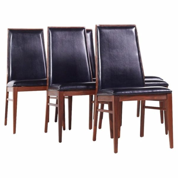 Dillingham Mid Century Walnut Dining Chairs - Set of 6