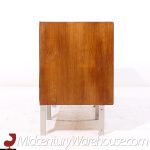 Dux Style Mid Century Teak and Chrome Danish Sliding Door Credenza