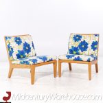 Edward Wormley for Drexel Precedent Mid Century Slipper Lounge Chairs - Pair