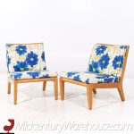 Edward Wormley for Drexel Precedent Mid Century Slipper Lounge Chairs - Pair