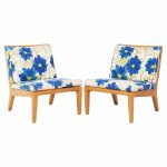 Edward Wormley for Drexel Precedent Mid Century Slipper Lounge Chairs - Pair