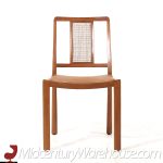 Edward Wormley for Dunbar Mid Century Cane and Bleached Mahogany Dining Chairs - Set of 6