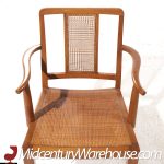 Edward Wormley for Dunbar Mid Century Cane and Bleached Mahogany Dining Chairs - Set of 6