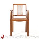 Edward Wormley for Dunbar Mid Century Cane and Bleached Mahogany Dining Chairs - Set of 6