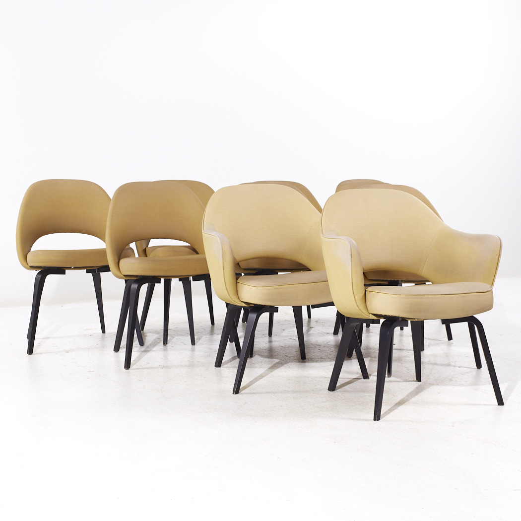 Eero Saarinen for Knoll Mid Century Bentwood Executive Dining Chairs - Set of 10