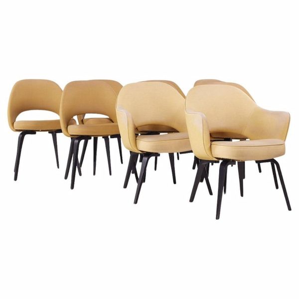 Eero Saarinen for Knoll Mid Century Bentwood Executive Dining Chairs - Set of 10