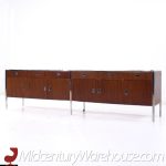 Gordon Bunshaft Mid Century Walnut and Marble File Credenza