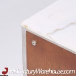 Gordon Bunshaft Mid Century Walnut and Marble File Credenza