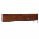 Gordon Bunshaft Mid Century Walnut and Marble File Credenza