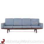 Hans Wegner for Getama Ge-236 Mid Century 4 Seat Teak Sofa