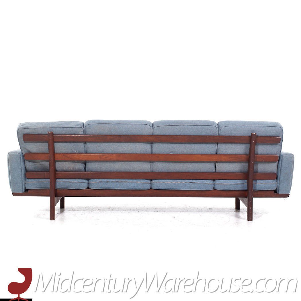 Hans Wegner for Getama Ge-236 Mid Century 4 Seat Teak Sofa