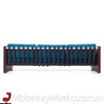 Jack Cartwright for Founders Mid Century Rosewood, Aluminum and Leather Sling Sofa