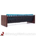 Jack Cartwright for Founders Mid Century Rosewood, Aluminum and Leather Sling Sofa