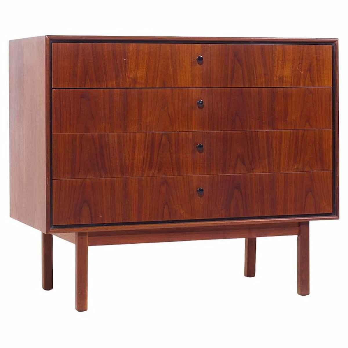 Jack Cartwright for Founders Mid Century Walnut Chest of Drawers Dresser