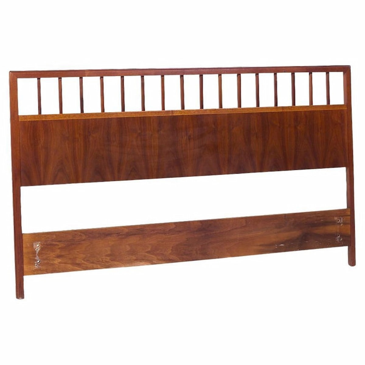 Jack Cartwright for Founders Mid Century Walnut Queen Headboard