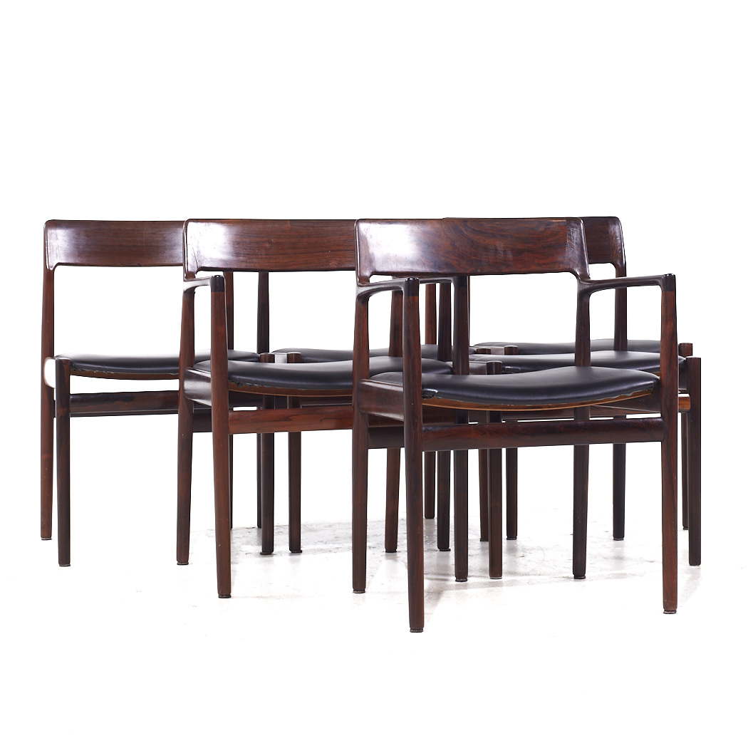 Johannes Nørgaard for Nørgaards Møbelfabrik Mid Century Danish Rosewood Dining Chairs - Set of 6