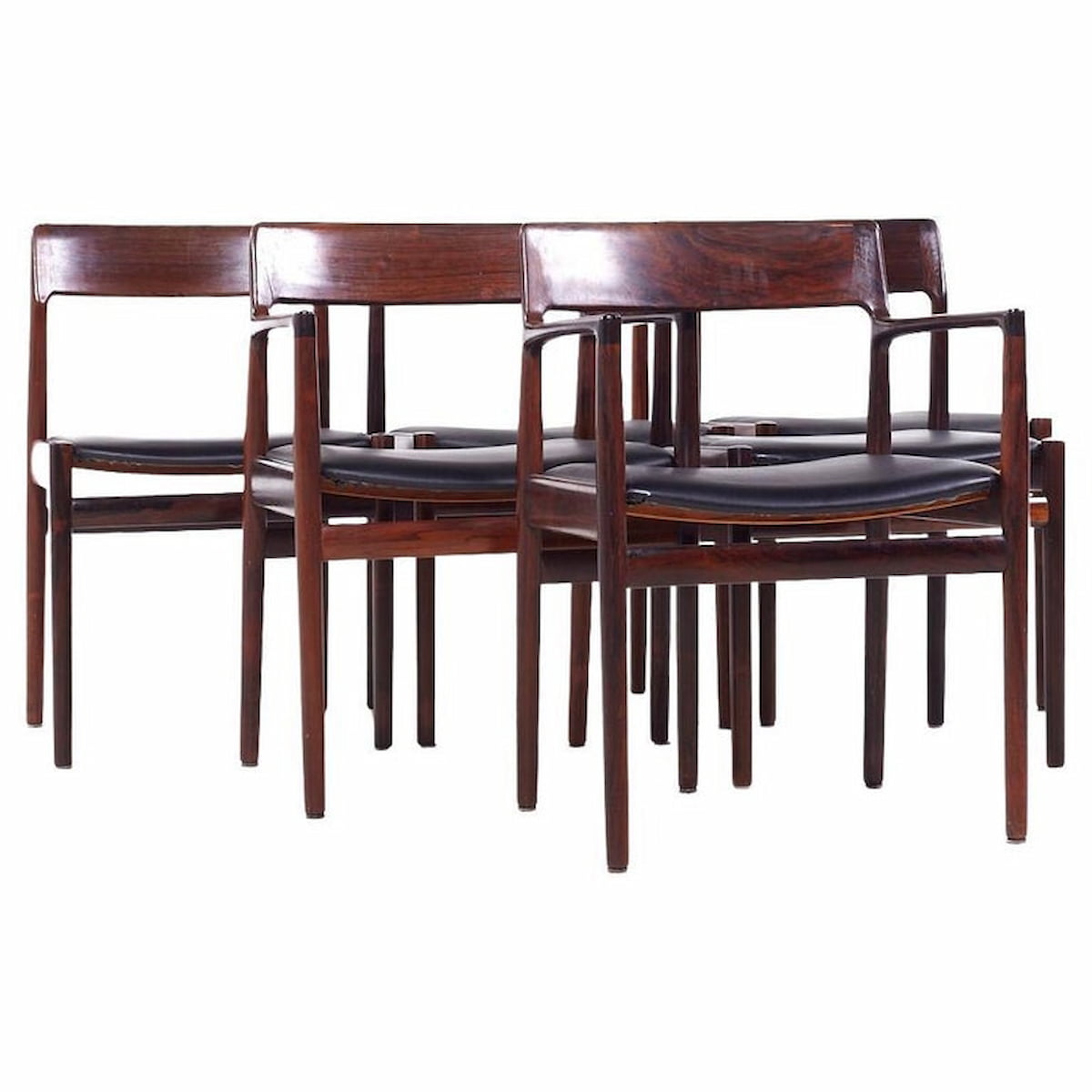 Johannes Nørgaard for Nørgaards Møbelfabrik Mid Century Danish Rosewood Dining Chairs - Set of 6