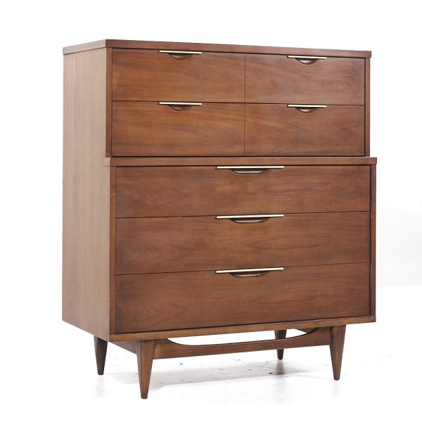 Kent Coffey Mid Century 5 Drawer Highboy Dresser