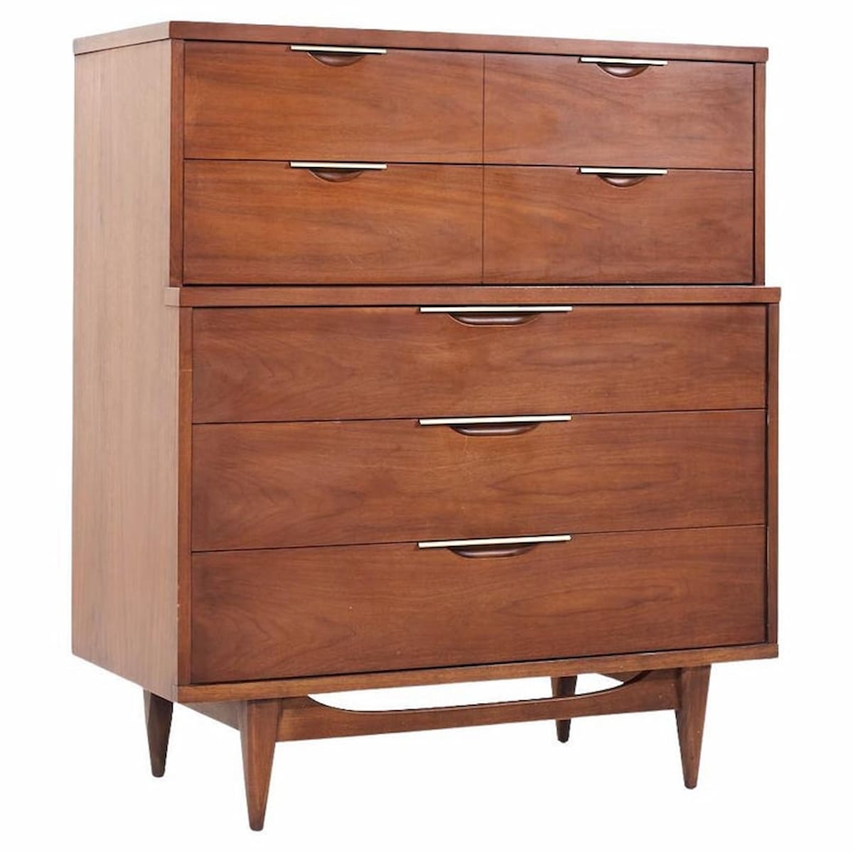 Kent Coffey Mid Century 5 Drawer Highboy Dresser