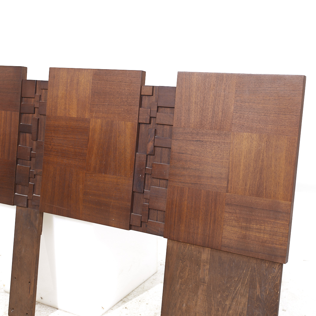 Lane Brutalist Mid Century Walnut King Headboard