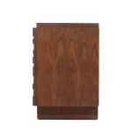 Lane Brutalist Mid Century Walnut Lowboy Dresser