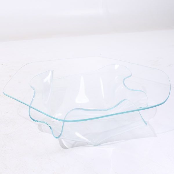 Laurel Fyfe Mid Century Handkerchief Art Glass Coffee Table