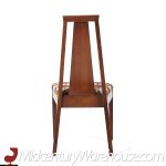 Merton Gershun for American of Martinsville Mid Century Walnut and Cane Dining Chairs - Set of 8