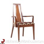 Merton Gershun for American of Martinsville Mid Century Walnut and Cane Dining Chairs - Set of 8