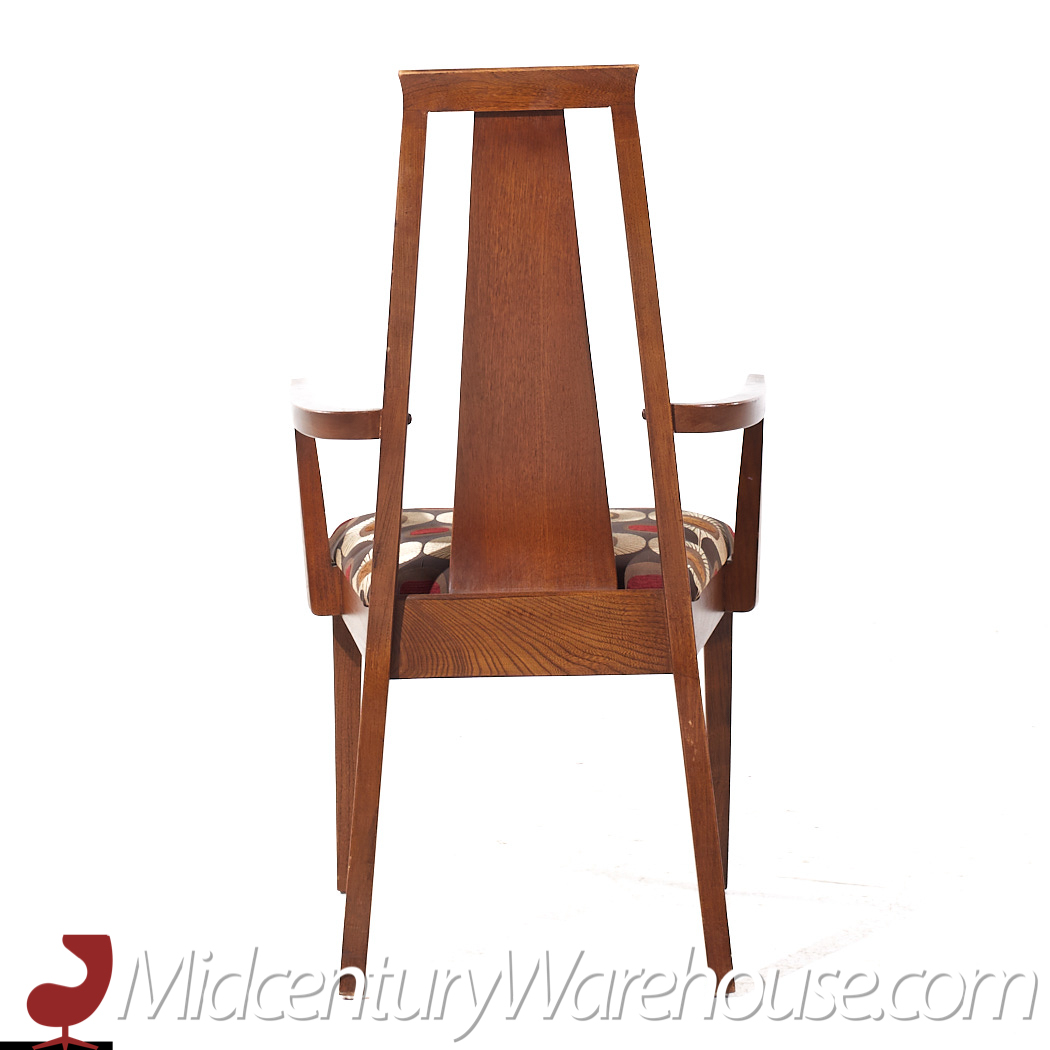 Merton Gershun for American of Martinsville Mid Century Walnut and Cane Dining Chairs - Set of 8