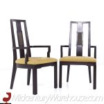 Mount Airy Janus Mid Century Captains Dining Chairs - Pair