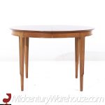 Mount Airy Janus Mid Century Walnut Expanding Dining Table with 2 Leaves