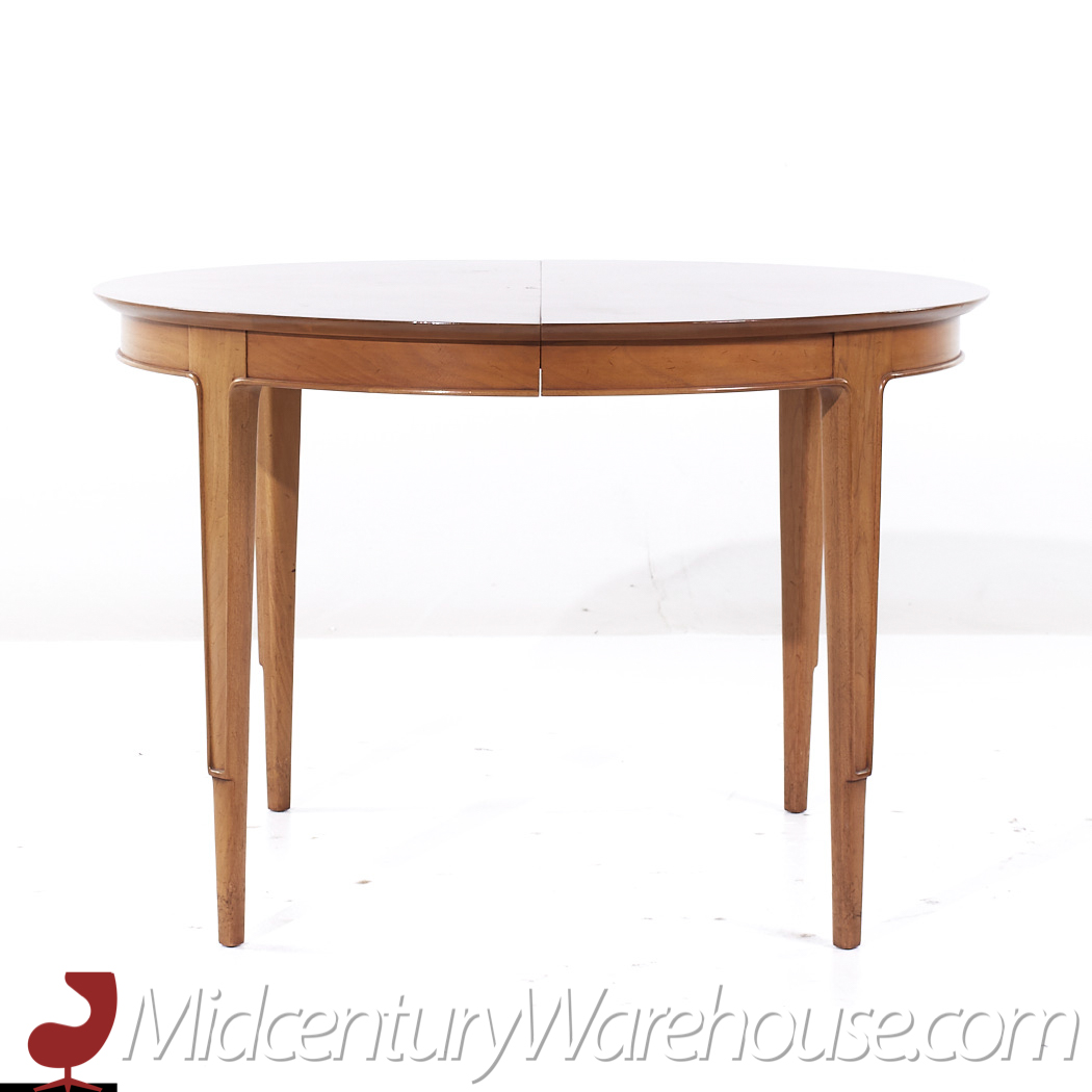 Mount Airy Janus Mid Century Walnut Expanding Dining Table with 2 Leaves