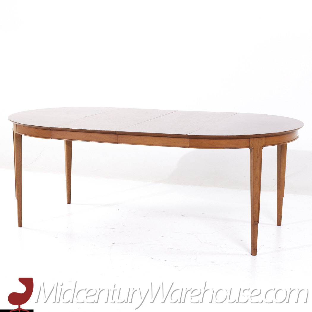 Mount Airy Janus Mid Century Walnut Expanding Dining Table with 2 Leaves