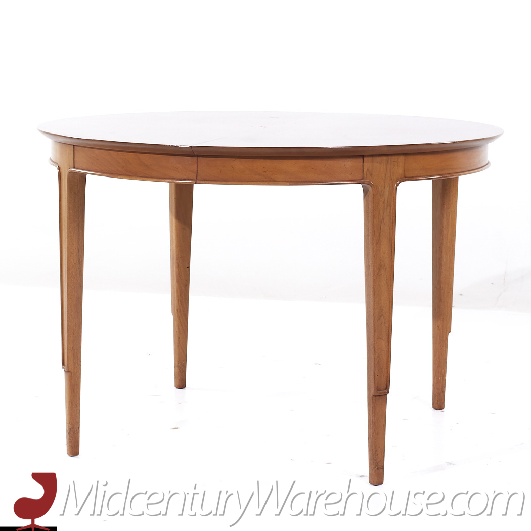 Mount Airy Janus Mid Century Walnut Expanding Dining Table with 2 Leaves