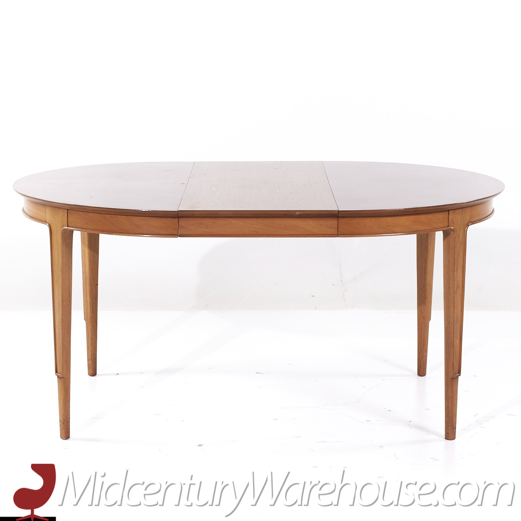 Mount Airy Janus Mid Century Walnut Expanding Dining Table with 2 Leaves