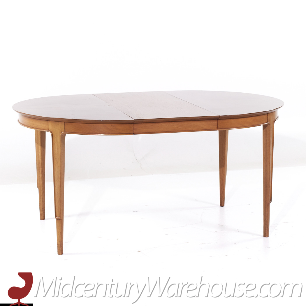 Mount Airy Janus Mid Century Walnut Expanding Dining Table with 2 Leaves