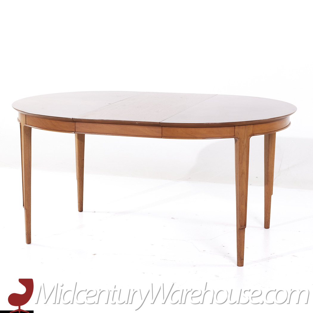 Mount Airy Janus Mid Century Walnut Expanding Dining Table with 2 Leaves