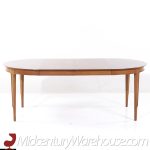 Mount Airy Janus Mid Century Walnut Expanding Dining Table with 2 Leaves