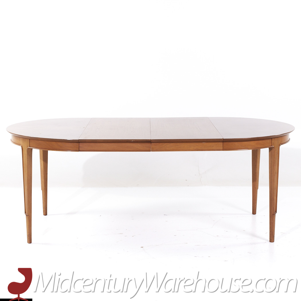 Mount Airy Janus Mid Century Walnut Expanding Dining Table with 2 Leaves