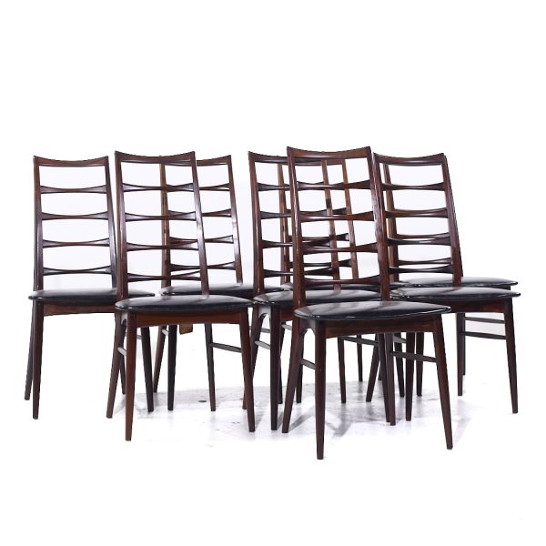 Niels Koefoed for Koefoeds Hornslet Lis Mid Century Danish Rosewood Chairs - Set of 8