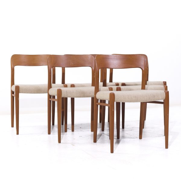 Niels Moller 75 Mid Century Danish Teak Dining Chairs - Set of 6