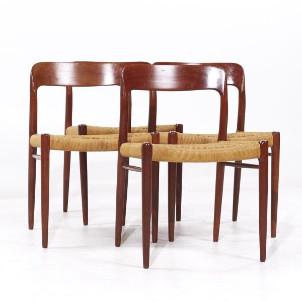 Niels Moller Model 75 Mid Century Danish Teak Dining Chairs - Set of 4